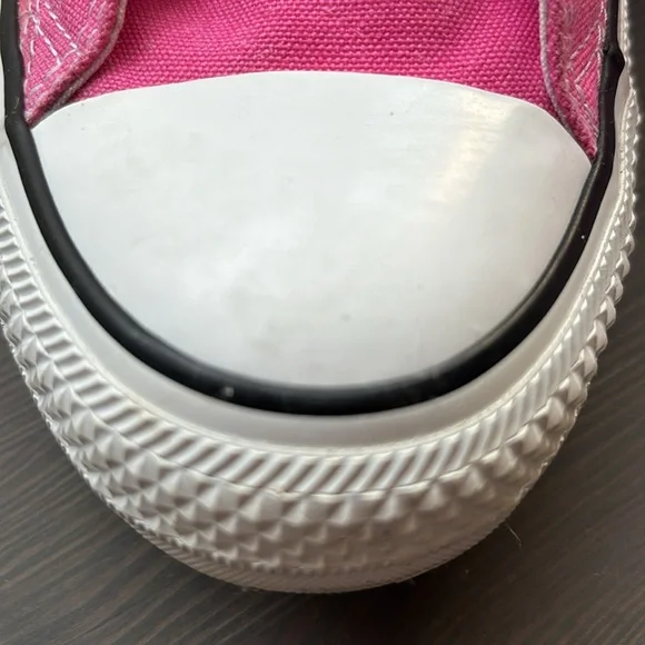 Converse Pink Canvas Sneakers with White Accents - Picture 16 of 16